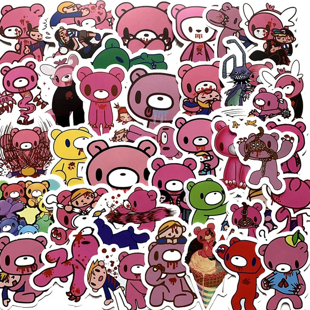

50PCS Cute Angry Bears Graffiti Stickers Exquisite Fashion Sticker for Phone Computer Notebook Stationery DIY Toys Secret