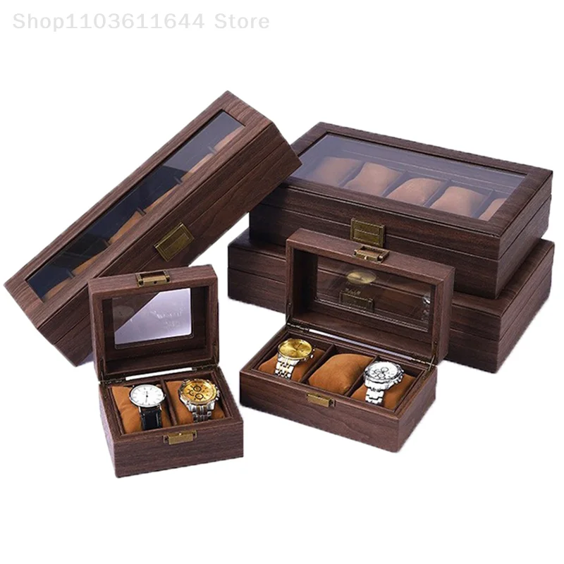 

Retro Style Imitation Wood Soft Pillow Watch Box Chinese Style Brown Leather Storage Box Creative Gift Jewelry Box