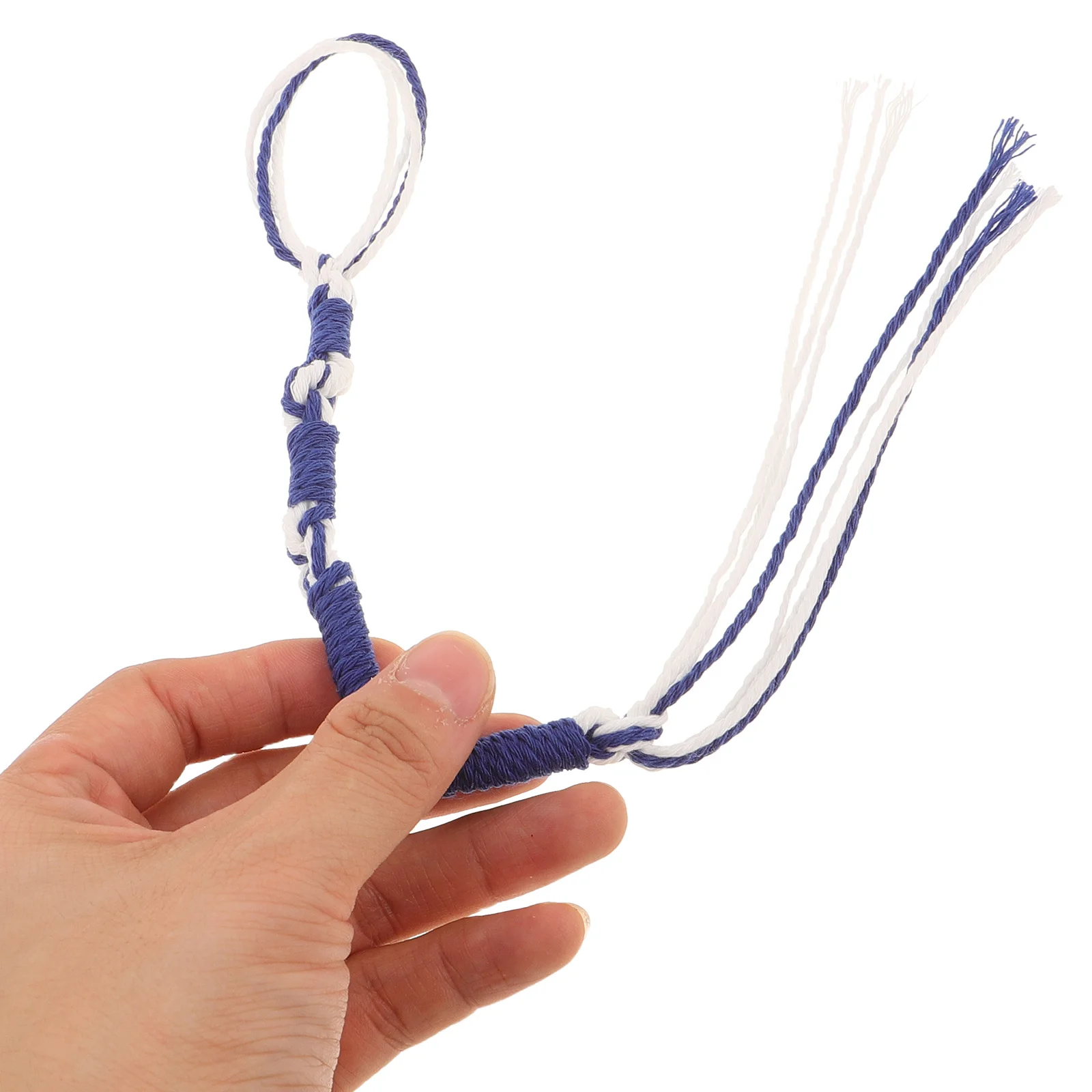 

8pcs Tallit Tzitzit Tassels Blue White Handwoven Ashkenazi Knots For Prayer Shawl Fringe Replacement Jewish Religious Garments