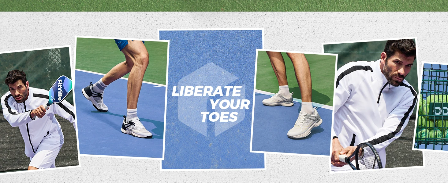 FitVille Herren-Tennisschuhe mit extra breiter Zehenpartie, Gym- und Pickleball-Schuhe für Herren, lässige Sportschuhe, Walkingschuhe mit Fußgewölbestütze, Herbst – Detail 8