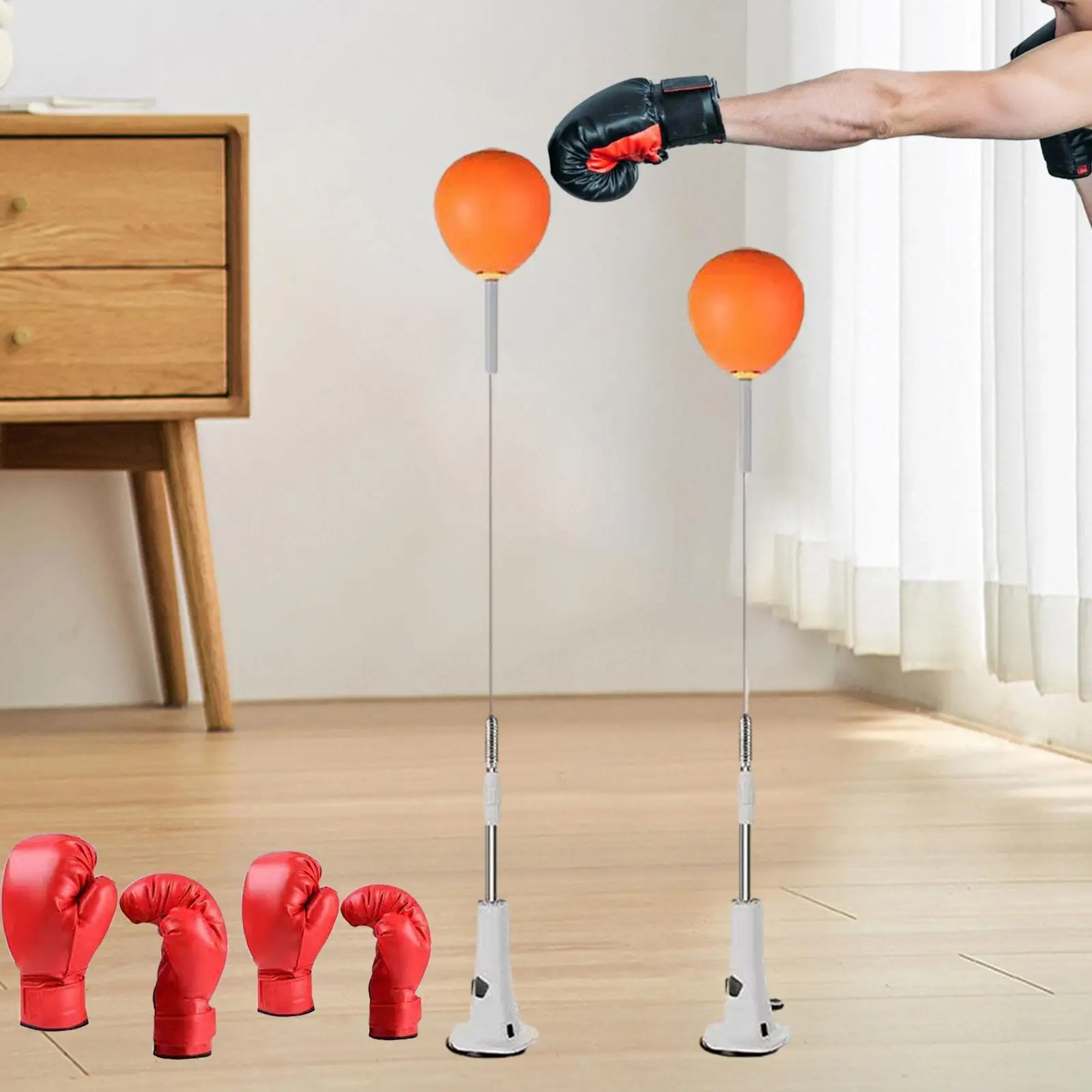 Ballon de boxe réglable sur pied pour entraînement de réaction, équipement pour adultes et enfants, entraînements d'agilité
