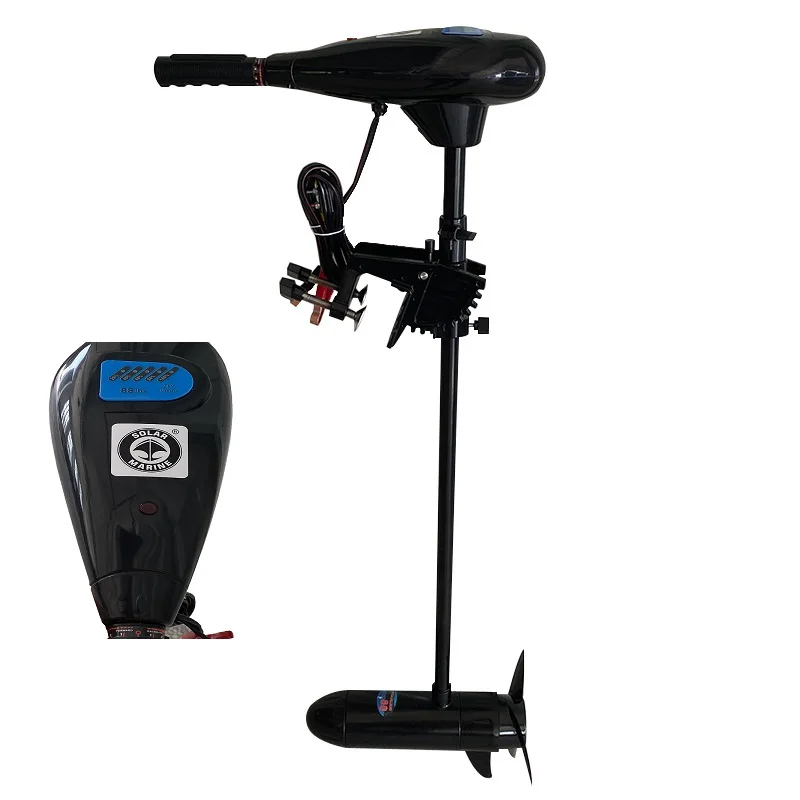 

88LBS 24V Electric Trolling Brush Motor Outboard Transom Mounted Fishing Boat Engine with Three Blades Propeller