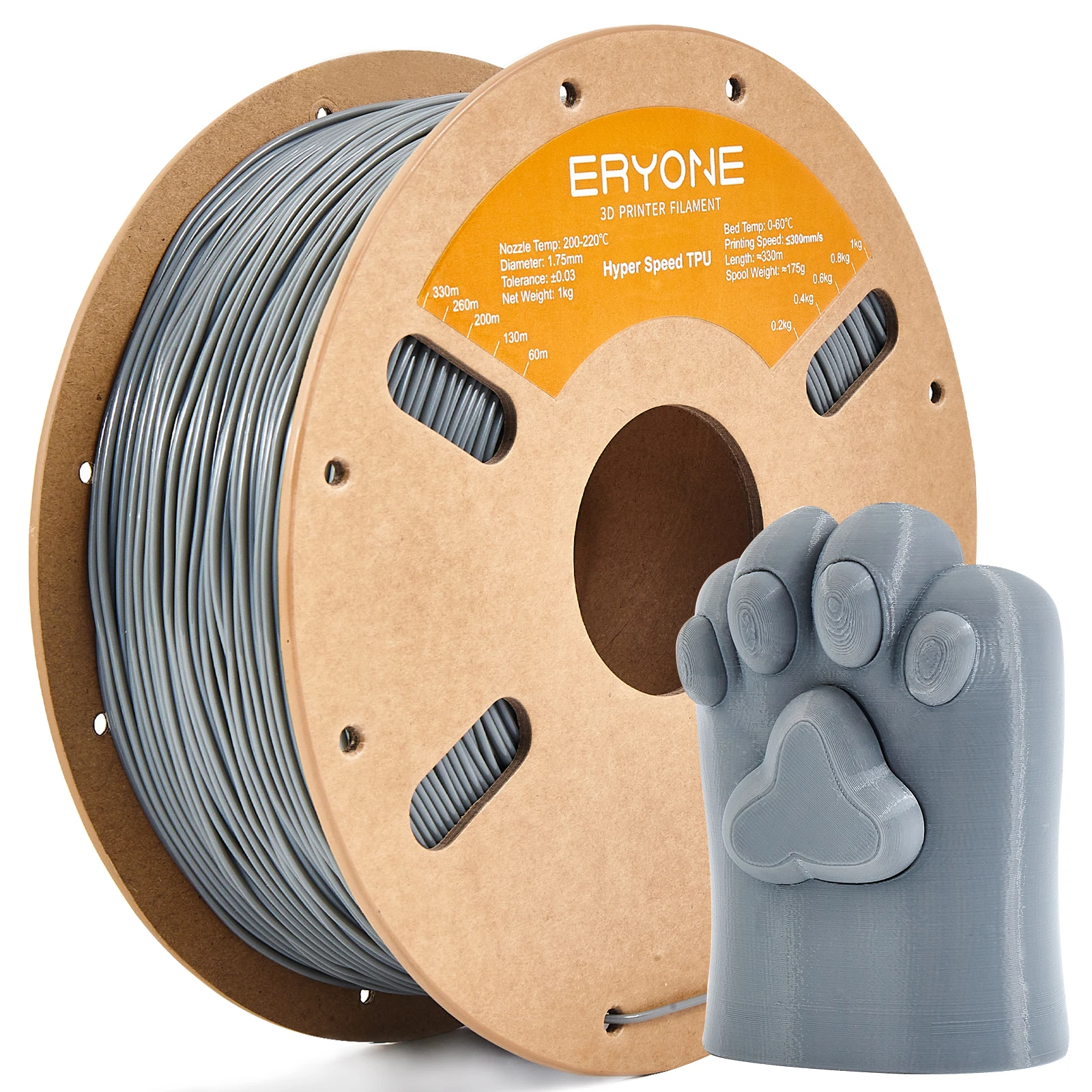 

ERYONE Hyper Speed TPU Filament High Speed TPU Filament Flexible Soft 3D Printer Filament Fast Printing