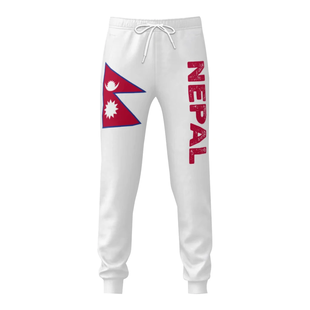 Nepal Flag Mens Sweatpants with Pockets Joggers for Men Sports Casual Sweat Pants With Drawstring