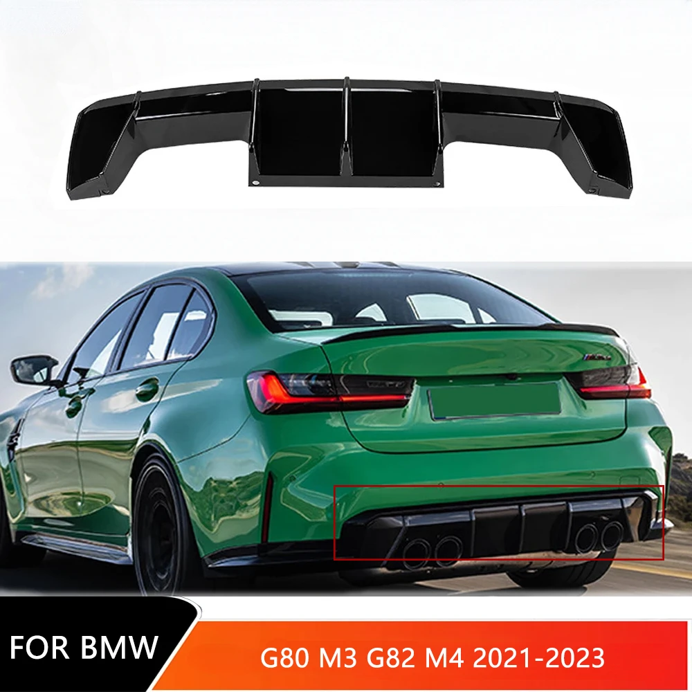 For BMW G80 M3 G82 M4 2021-2023 CSL Car Bumper Lip Spoiler Guard Protector Glossy Black MP Splitter Diffuser Auto Accessories