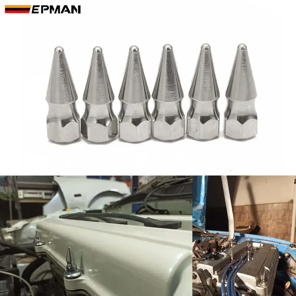 Заготовка EPMAN M6 * 1,0, хромированные шипы, комплект болтов шайбы двигателя для Honda Civic Integra RSX, крышка клапана двигателя EPCGQ148