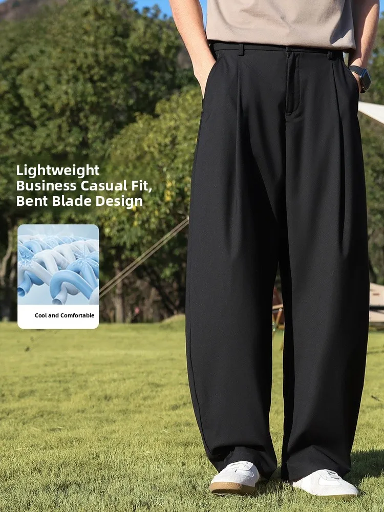 

Стильные мужские повседневные брюки для бизнеса, весна 2026, новинка, свободный крой, из полиэфирного волокна, для путешествий, спорта и поездок на работу