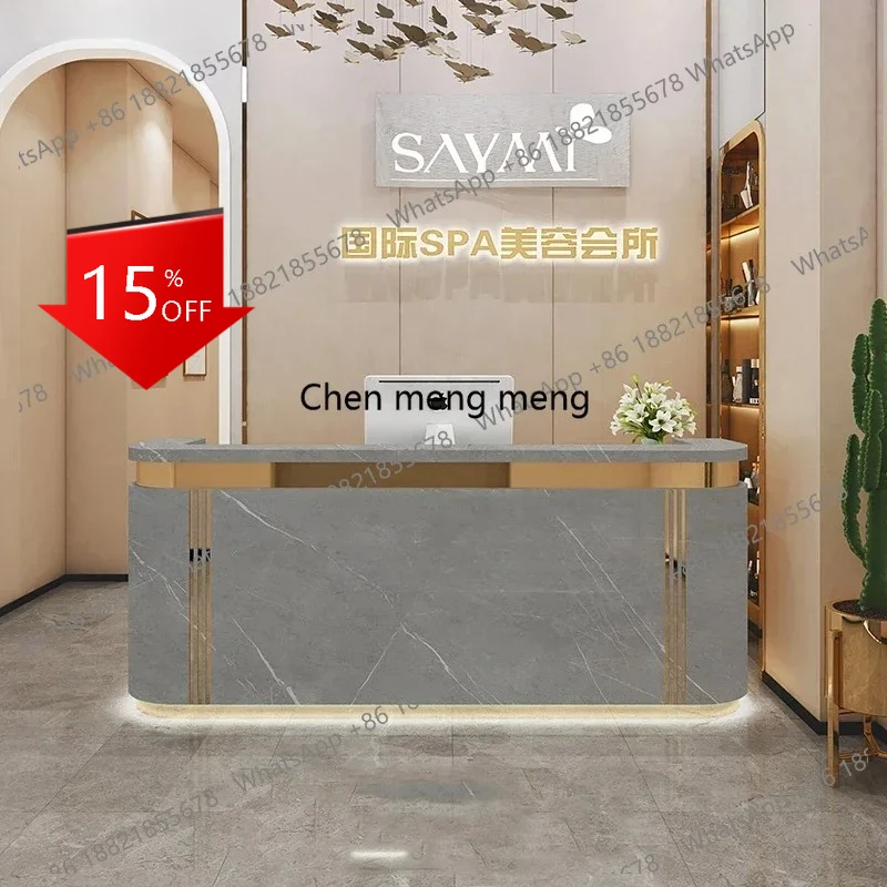 

Роскошная стойка ресепшн D80, элегантный стол для ателье, кафе, офиса, салона, бизнеса, банка, представительского зала, модная мебель