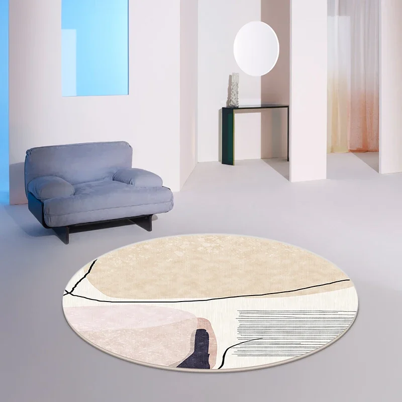 Ins Girly Round Rugs Bedroom Decor Carpet High Quality Home Decoration Chair Mat Living Room Carpets Cloakroom Lounge Rug