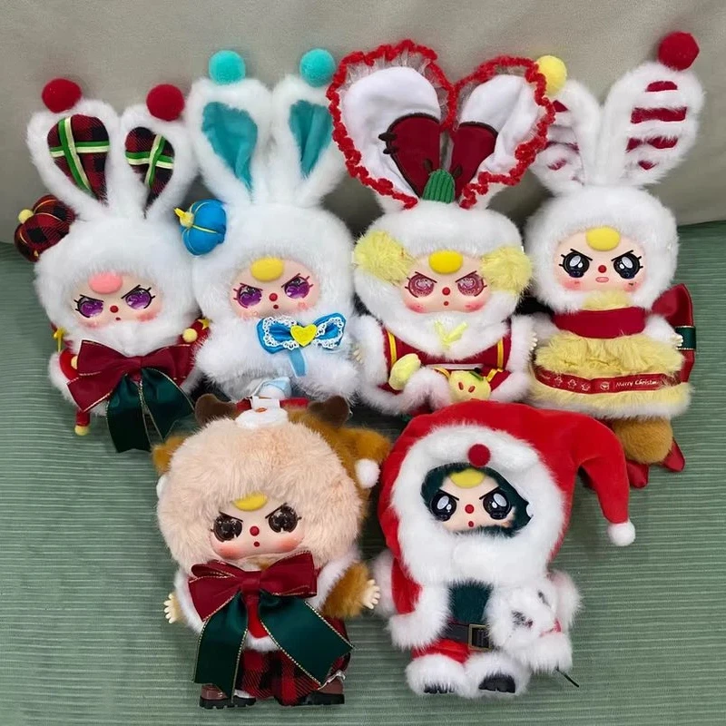 Caja ciega de la serie Feliz Navidad para bebé de tres años, bonita muñeca de peluche, mochila, colgante para coche, regalos navideños de alto costo