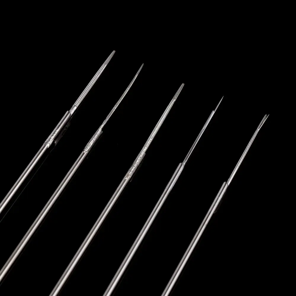 5/10 Pcs Permanent Makeup Standard Length Disposable Sterile Needles  Needles Stainless Steel 1/3/5/7/9/11 RL