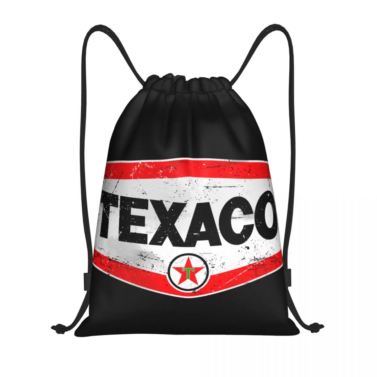 Vintage Texaco Logo Drawstring Backpack Women Men Gym Sport Sackpack Foldable Training Bag Sack