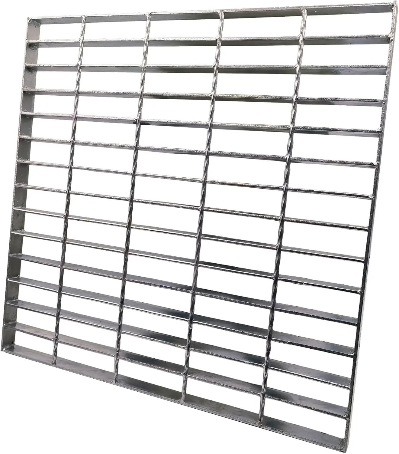 

Heavy-Duty Outdoor Drain Cover, Galvanized Steel Grate for 22x22 Catch Basin, B-Class Replacement Sewer Cover, Durable and Long-