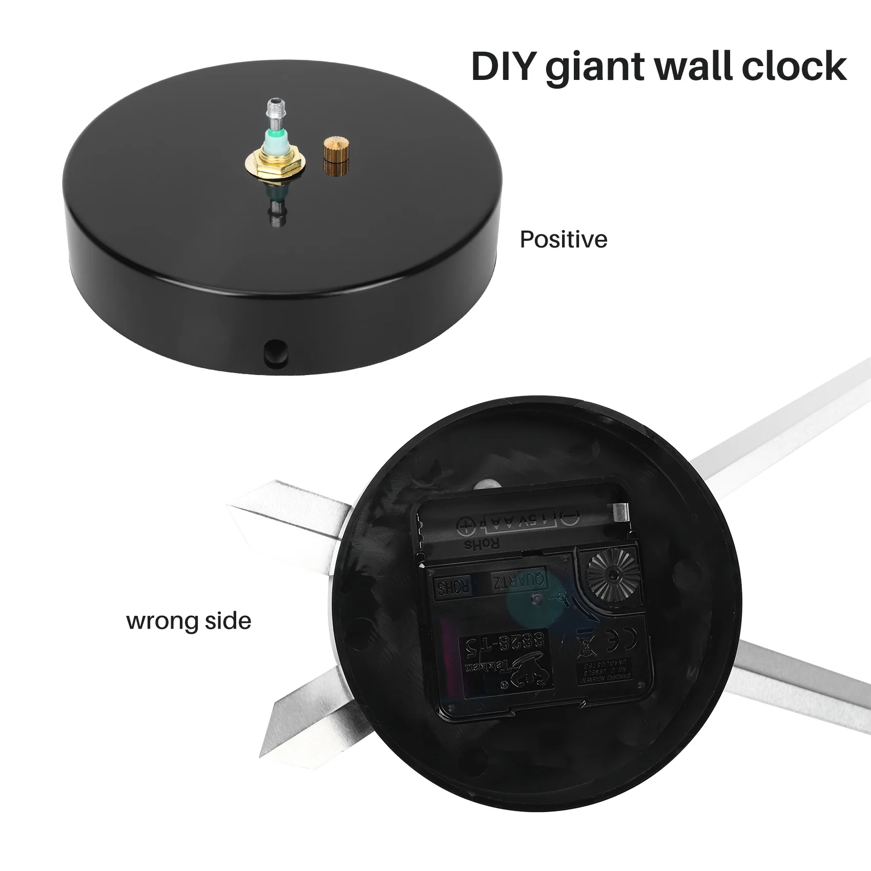 

New-Design Diy Giant Wall Clock Game Joysticks Stickers Boy Bedroom Decor Black