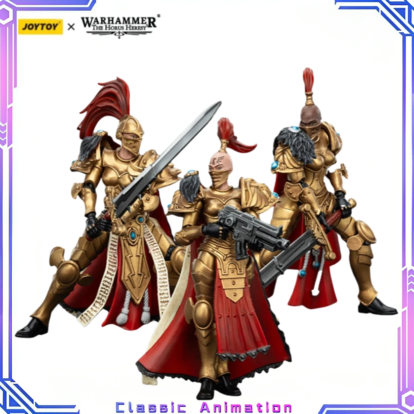 【متوفر】 JOYTOY 1/18 شخصية الحركة Warhammer 40K Sisters of Silence White Falcons Vigilator Cadre Vigilator Mistress Squad