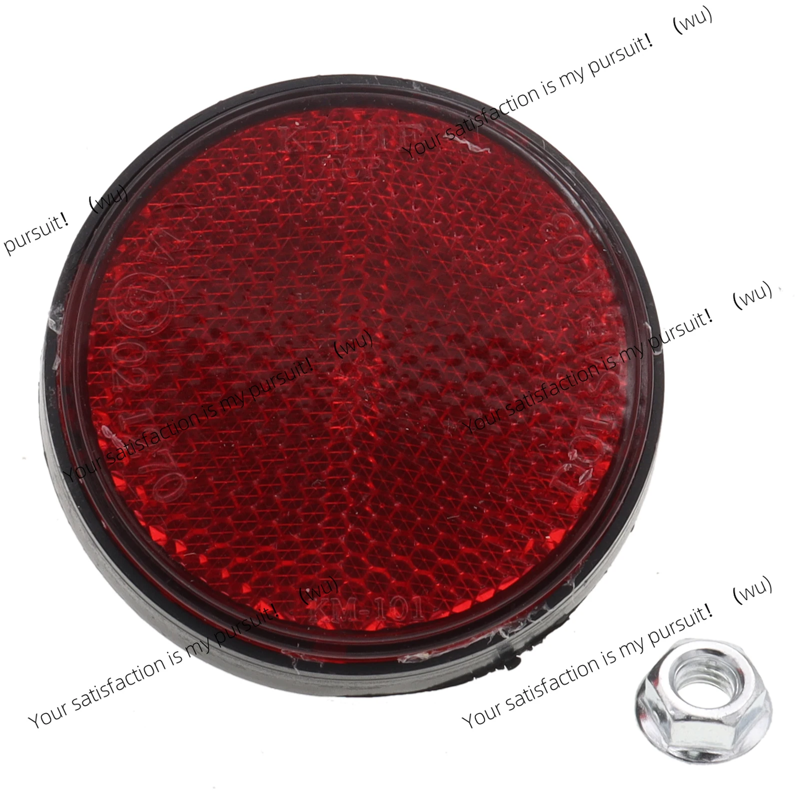 2 universal bolt-type license plate red round reflectors, suitable for motorcycles, all-terrain vehicles, etc