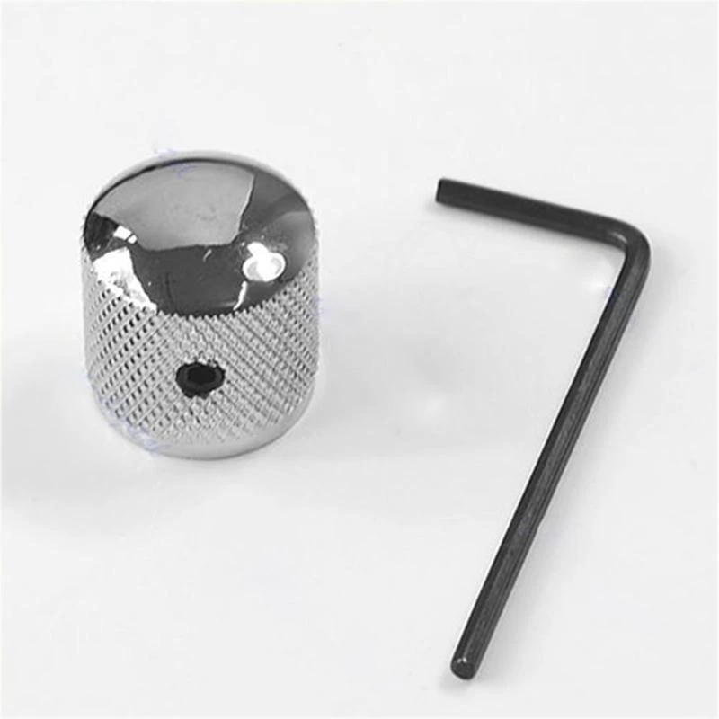 Knob Button Tone Volume Dome Knob For Guitar Bass FD TL Metal Chrome