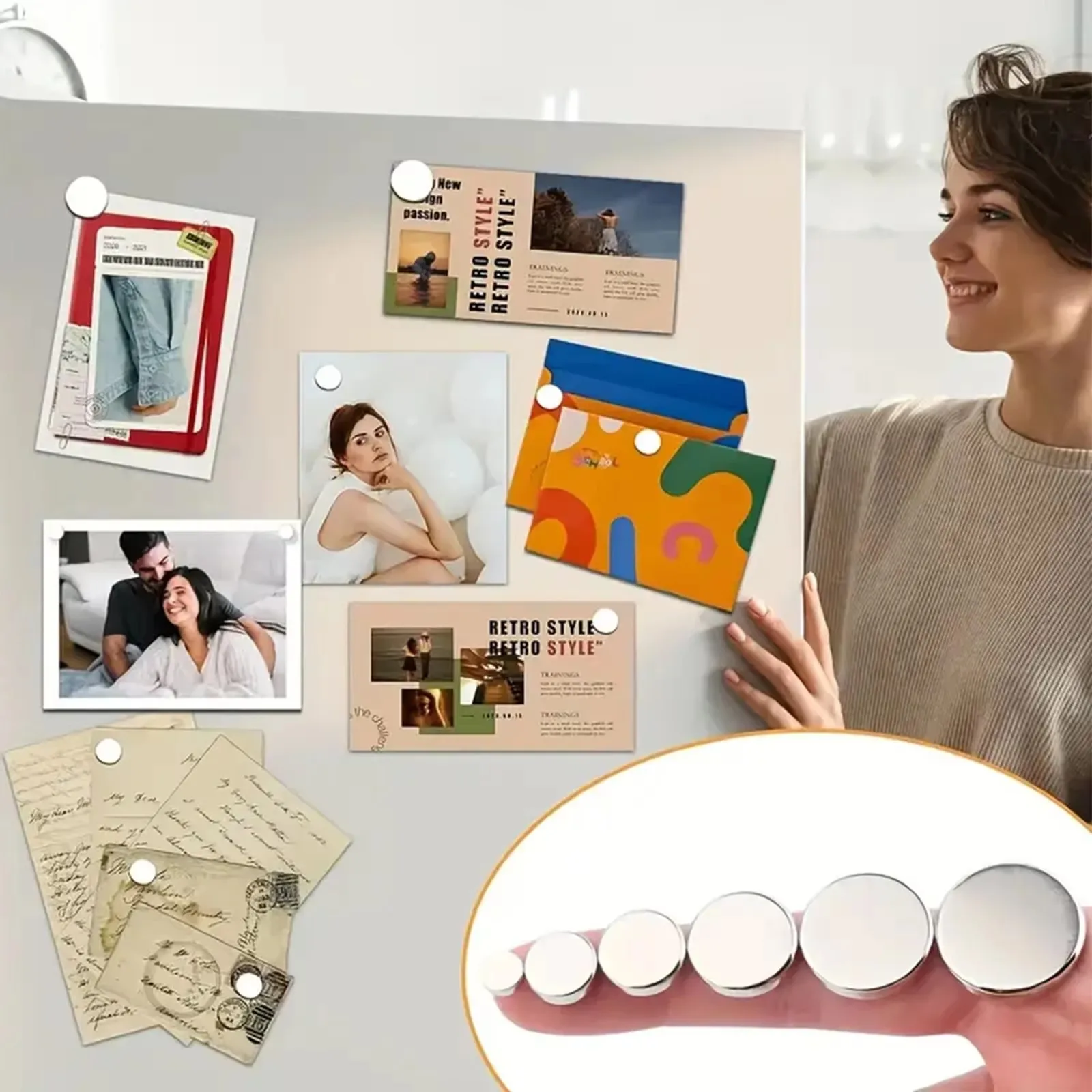 30/60 Stück Mini-Rundmagnete, 10 x 3 mm, kleine starke Magnete für Whiteboard, extra starke DIY-Kühlschrankmagnete