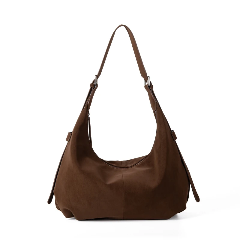 

Винтажная замшевая новая большая вместительная женская сумка-тоут, осенне-зимняя сумка через плечо для поездок на работу, модные трендовые сумки подмышками, кошельки