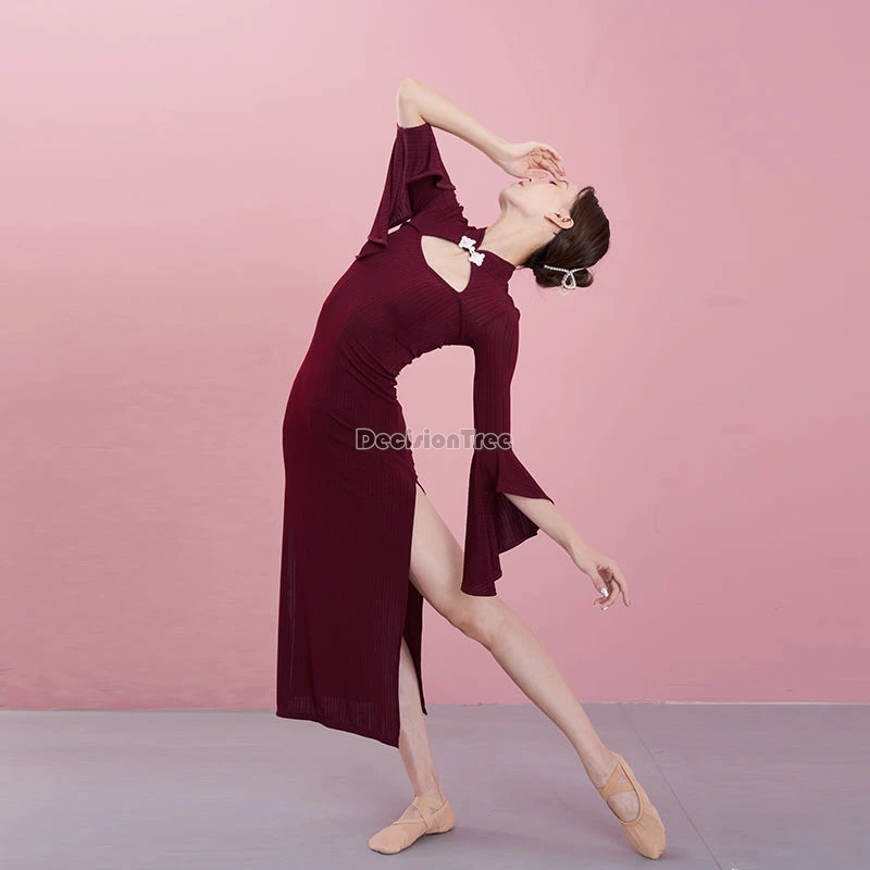 2024 chinese ethnic style performance garment classical dance modern dance qipao dress fashion design sense literature art qipao