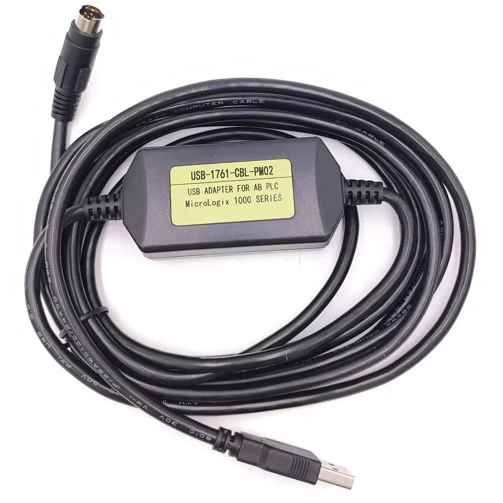 USB 1761 PM02 RS232 to USB CFor ABle for For Micrologix 1000 1200 1400 For 1500 For AB Programming and Monitoring