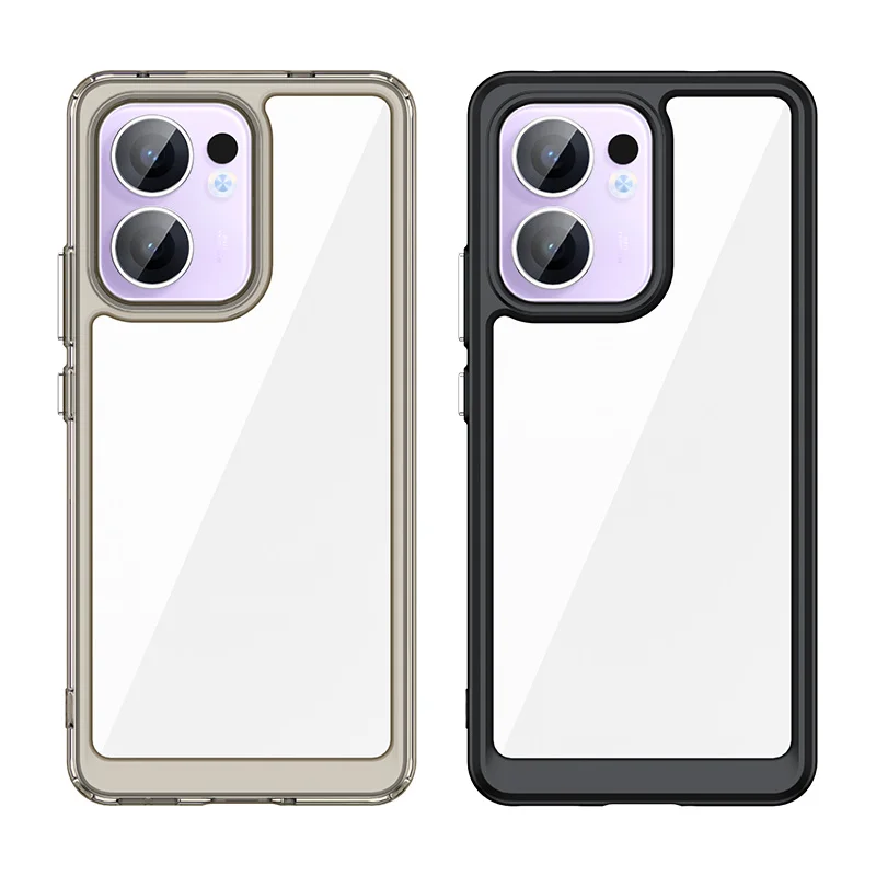 Oppo Reno 13F CPH2701 Hülle, Luftkissen, stoßfest, transparent, matt, rückseitige Abdeckung, harte Handyhülle für Oppo Reno13 F 13F Reno13F CPH2699