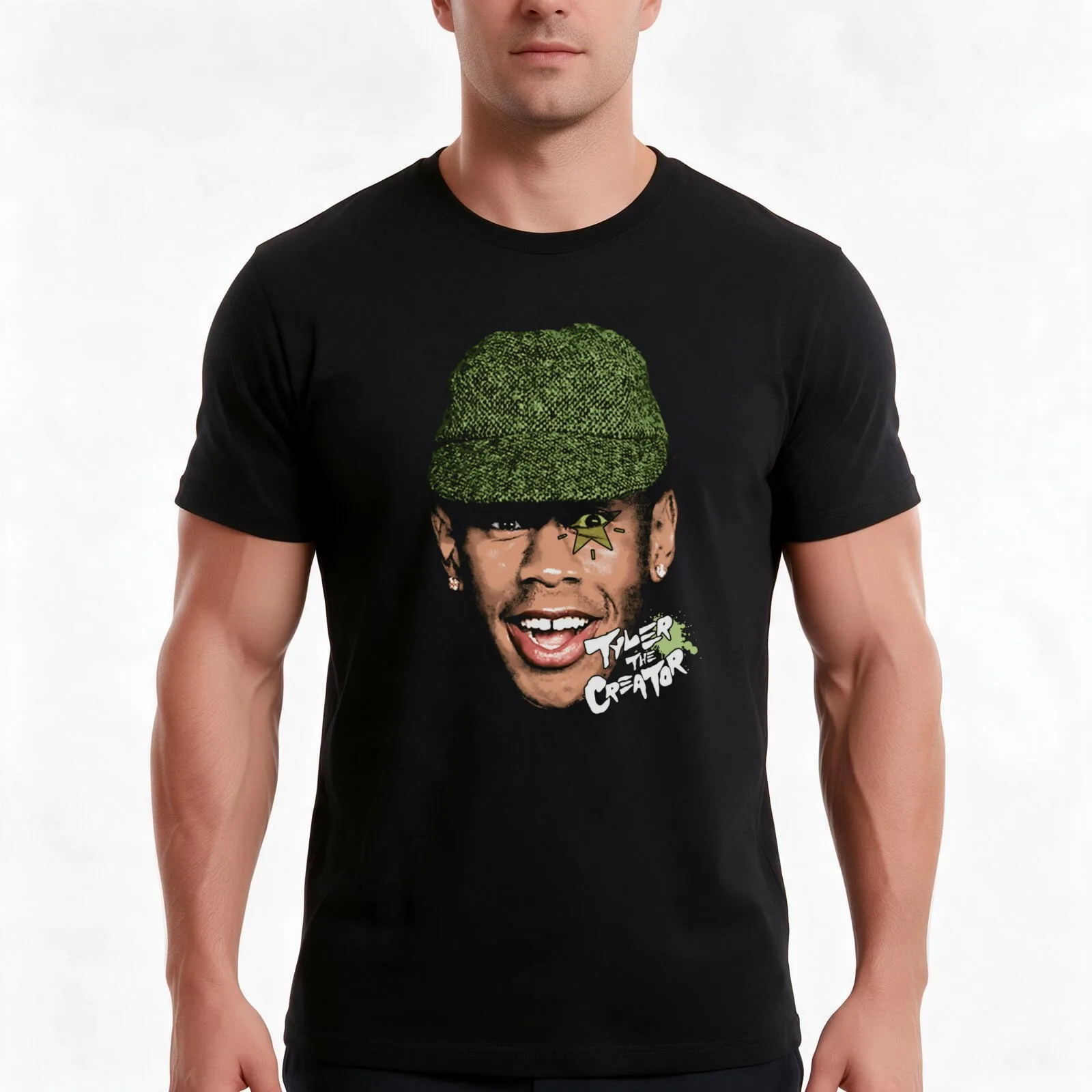 Big Smile Rapper Vintage T-Shirt, Summer Casual Cotton Tee, Oversized Streetwear Tops, Vintage Graphic Print, Unisex Men Women