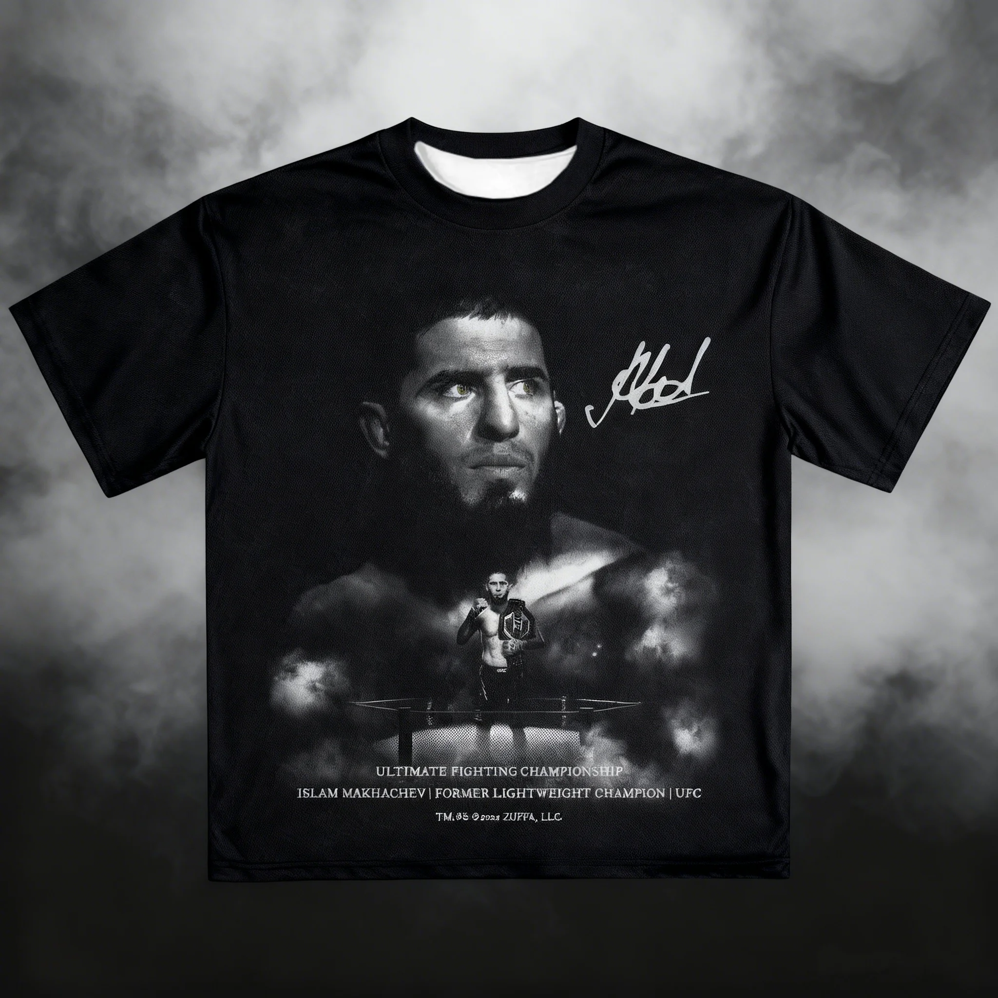 

Men's Black Islam Mahachev Eye View Sports T-shirt, 3D Printed Lightweight Breathable Quick Drying Sports Top