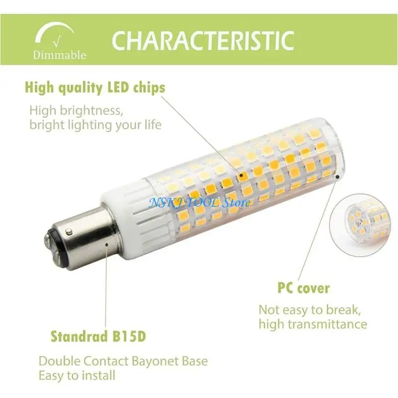 

L8RC B15d LED Lamp Replaces 100W Halogen Bulb Warm White 3000 K 10.5W Wall Light Bulb