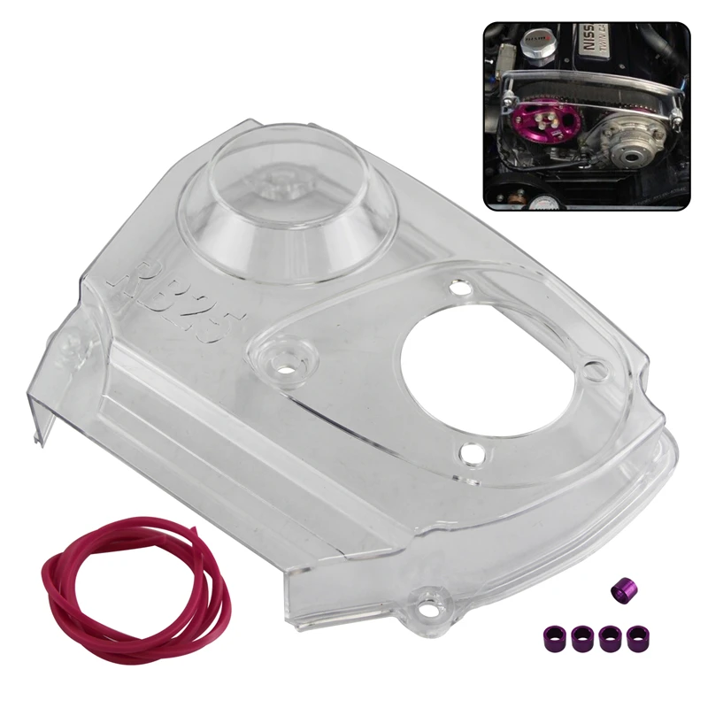 

Clear Cam Pulley Gear Timing Belt Cover Fits for Nissan Skyline R32 R33 RB25DET 1989-1998