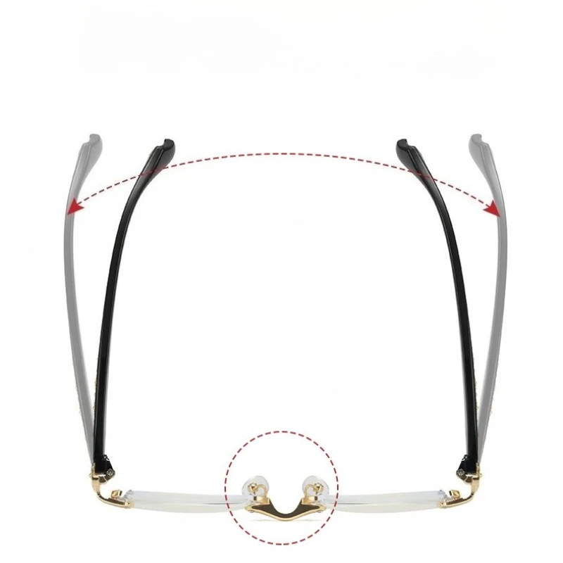 New Retro Frameless Ultra Light Women Men Reading Glasses Blocking Blue Light Computer Presbyopia Eyewear Eyeglasses +1.0..+4.0