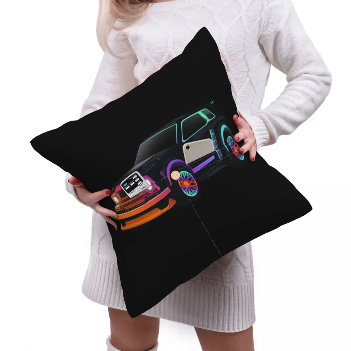 Funda de almohada cuadrada de lino Rocket League Fennec, funda de cojín decorativa de poliéster para dormitorio, hogar, almohada decorativa cómoda