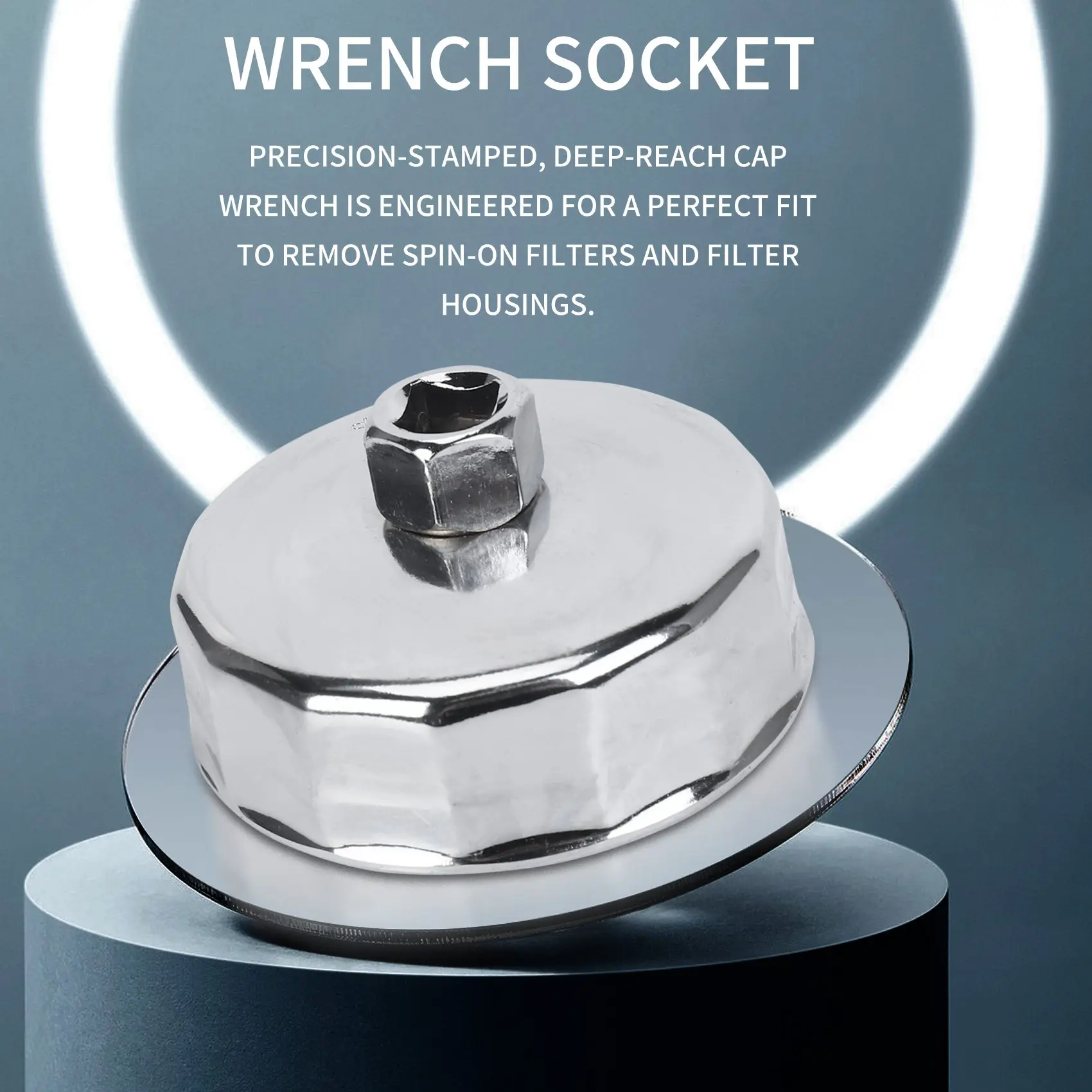 Quality 84mm 14 Flutes Oil Filter Cap Wrench Socket Cup Tool for Vehicle Car