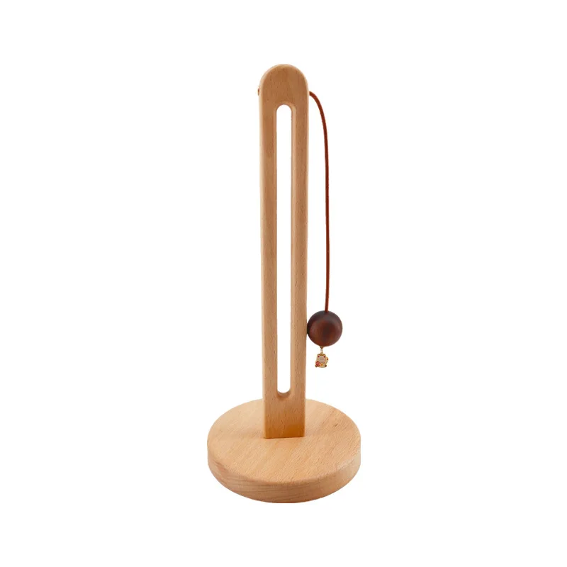 Wood Paper Towel Holder Durable Anti-Skid Tissue Vertical Stand Rack Hook For Kitchens Bathrooms Living Rooms Restaurant