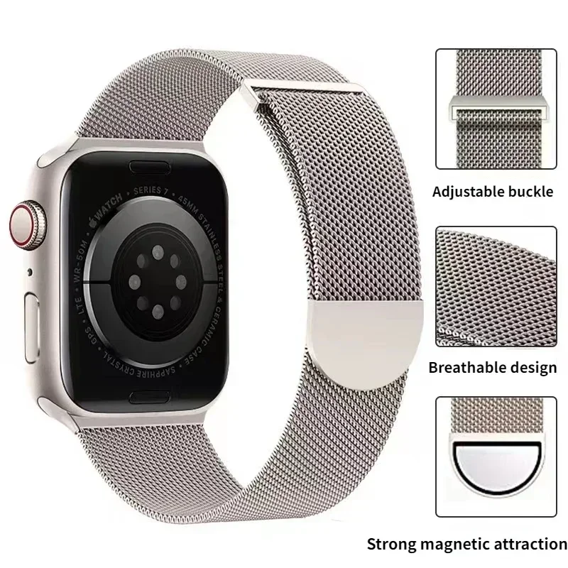 Milanese strap For Apple watch 10 42 46mm 9 8 7 41 45mm Ultra/2 49mm Metal Breathable Band For iWatch 6543SE 44mm 40mm 42mm