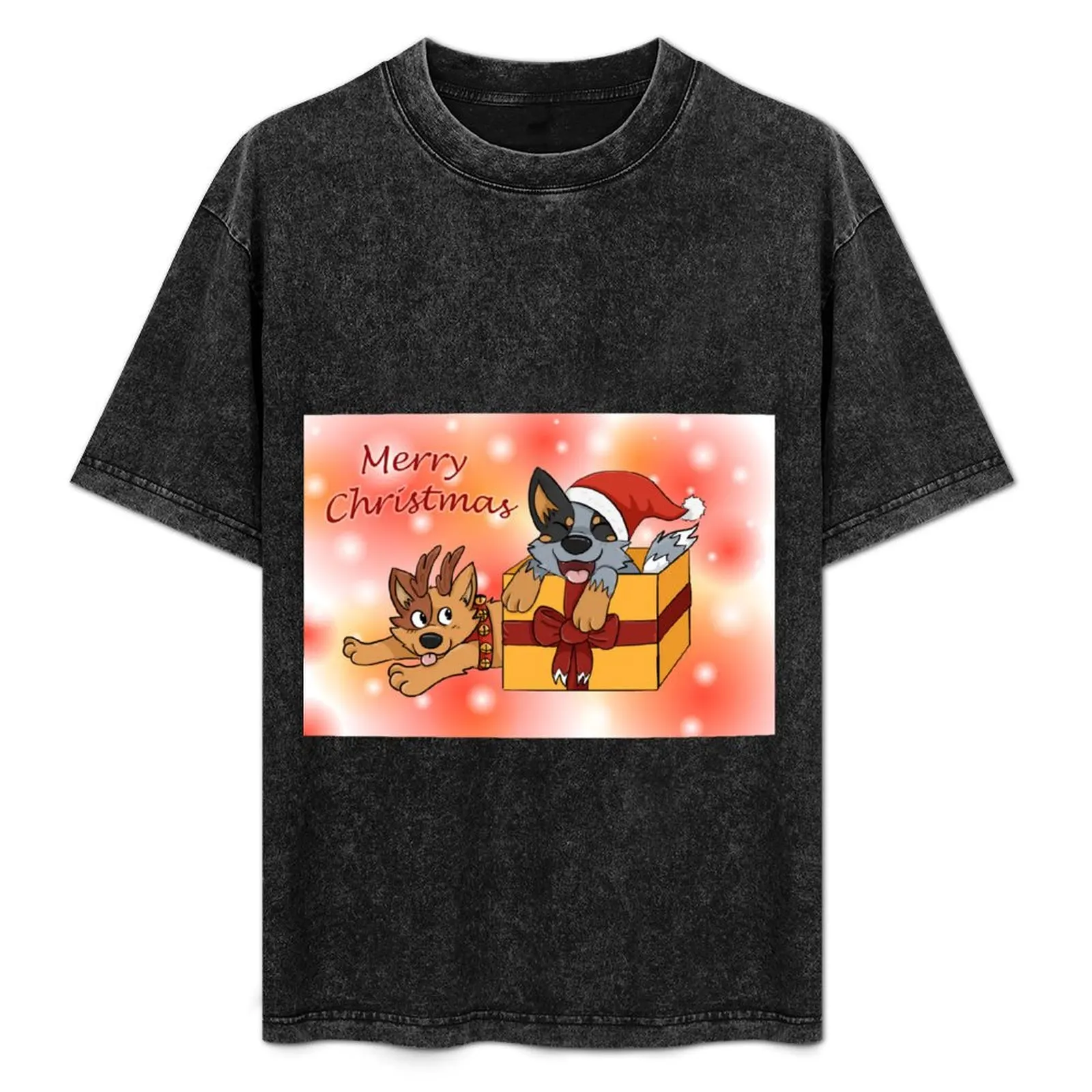 

Cattle Dog Christmas T-Shirt Modern Print Casual T-Shirt