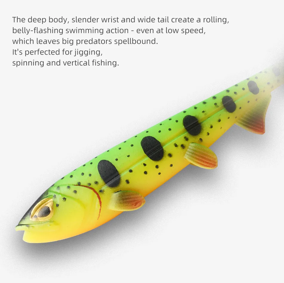 Noeby Hecht Angeln Weicher Köder 15 cm 26g 19 cm 55g 24 cm 101g 28 cm 165g Sinking Pro Swimbait Silikon Big Game Angeln Weichen Köder – Detail 5