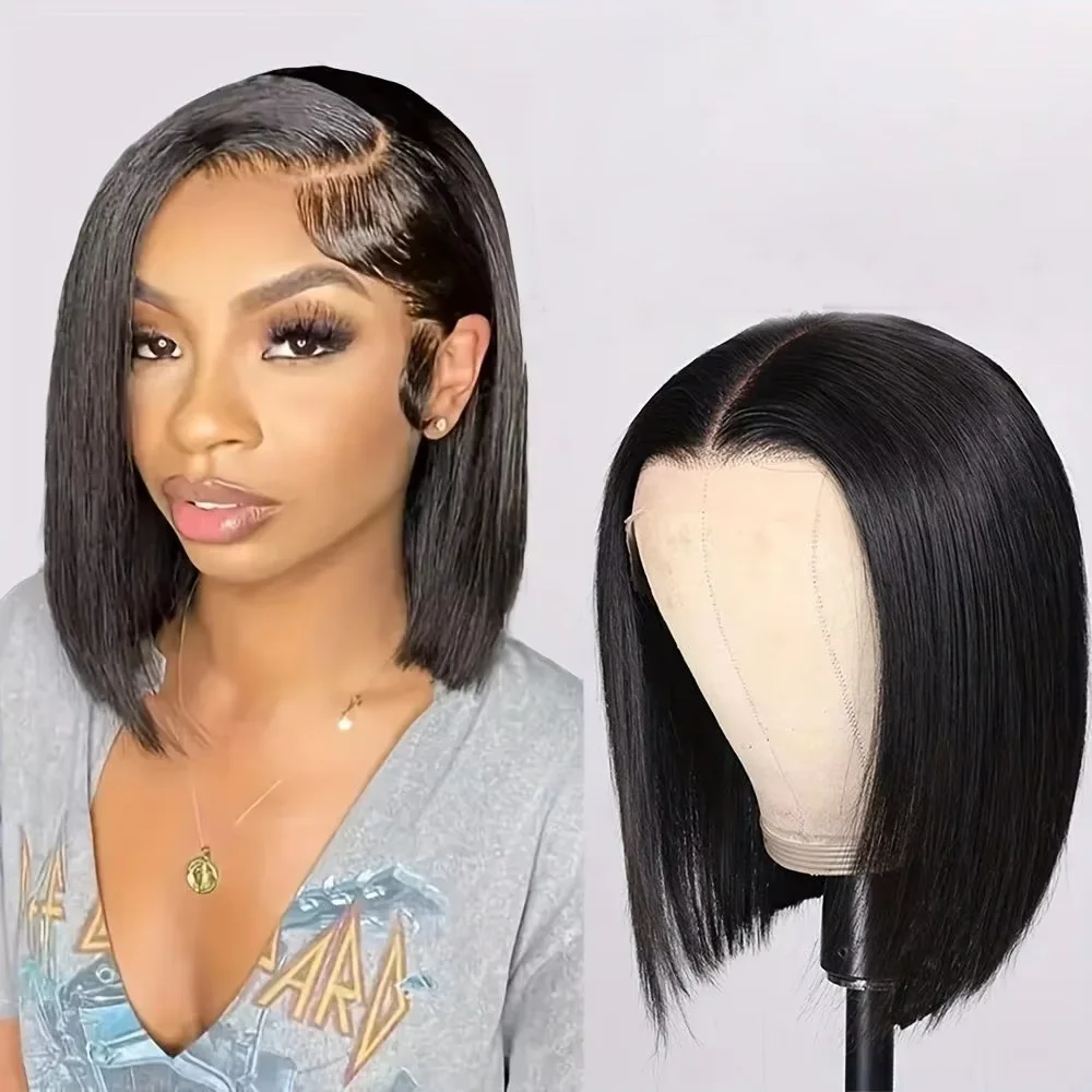 Cheap Short Bob Wigs Double Drawn Raw Vietnamese Glueless Straight Wig Human Hair 13X4 Hd Transparent Lace Front Wigs For Women