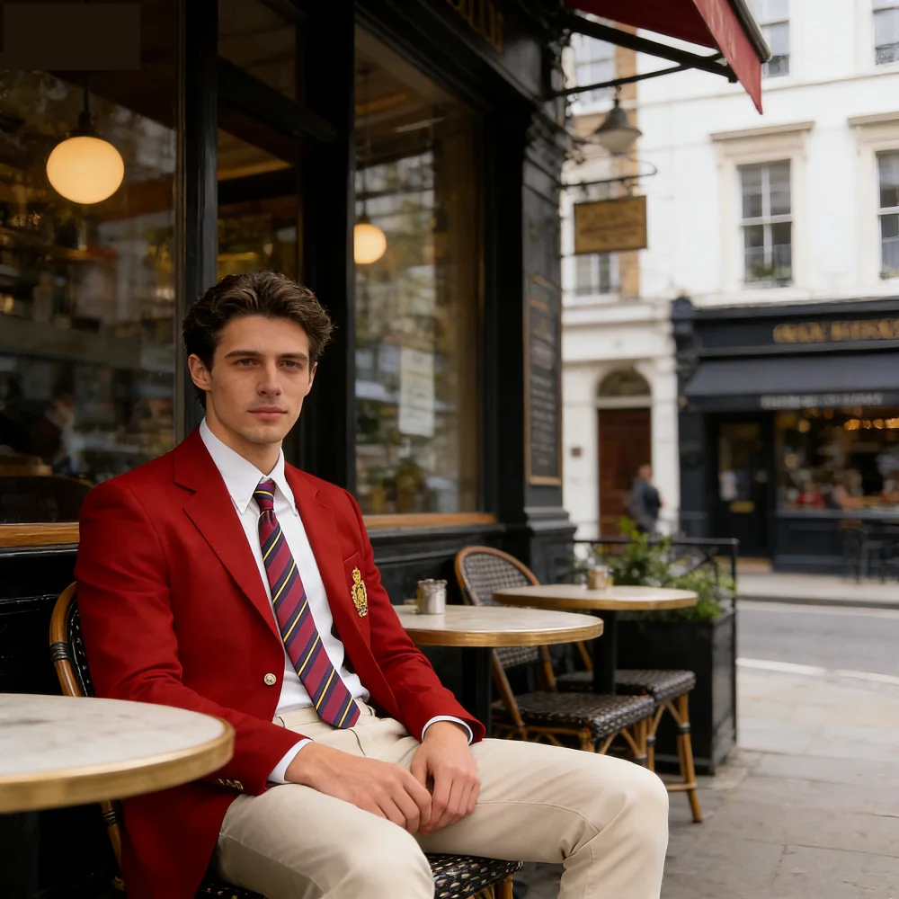 

Мужской классический блейзер с уникальным заостренным воротником, однобортный смокинг для свадьбы, делового стиля и повседневной моды