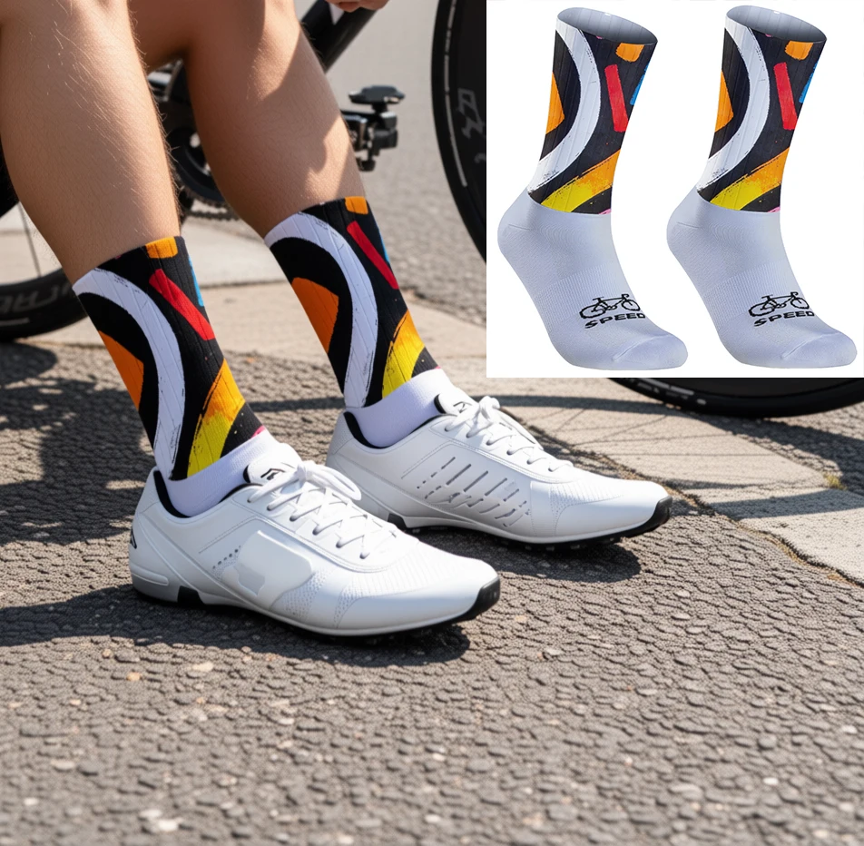 

Fasionable Sweat-Absorbing Non-Slip Cycling Socks Comfortable Trendy Pedals for Sports And Outdoor Activities