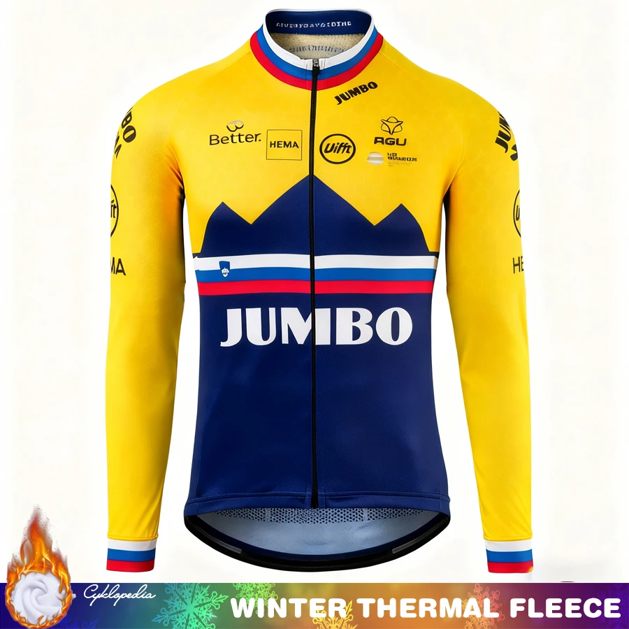 

JUMBO зимний термофлисовый велосипедный трикотаж для мужчин и мужчин 2026 велосипедная одежда мужская одежда мужская велосипедная экипировка Maillot шоссейные велосипеды