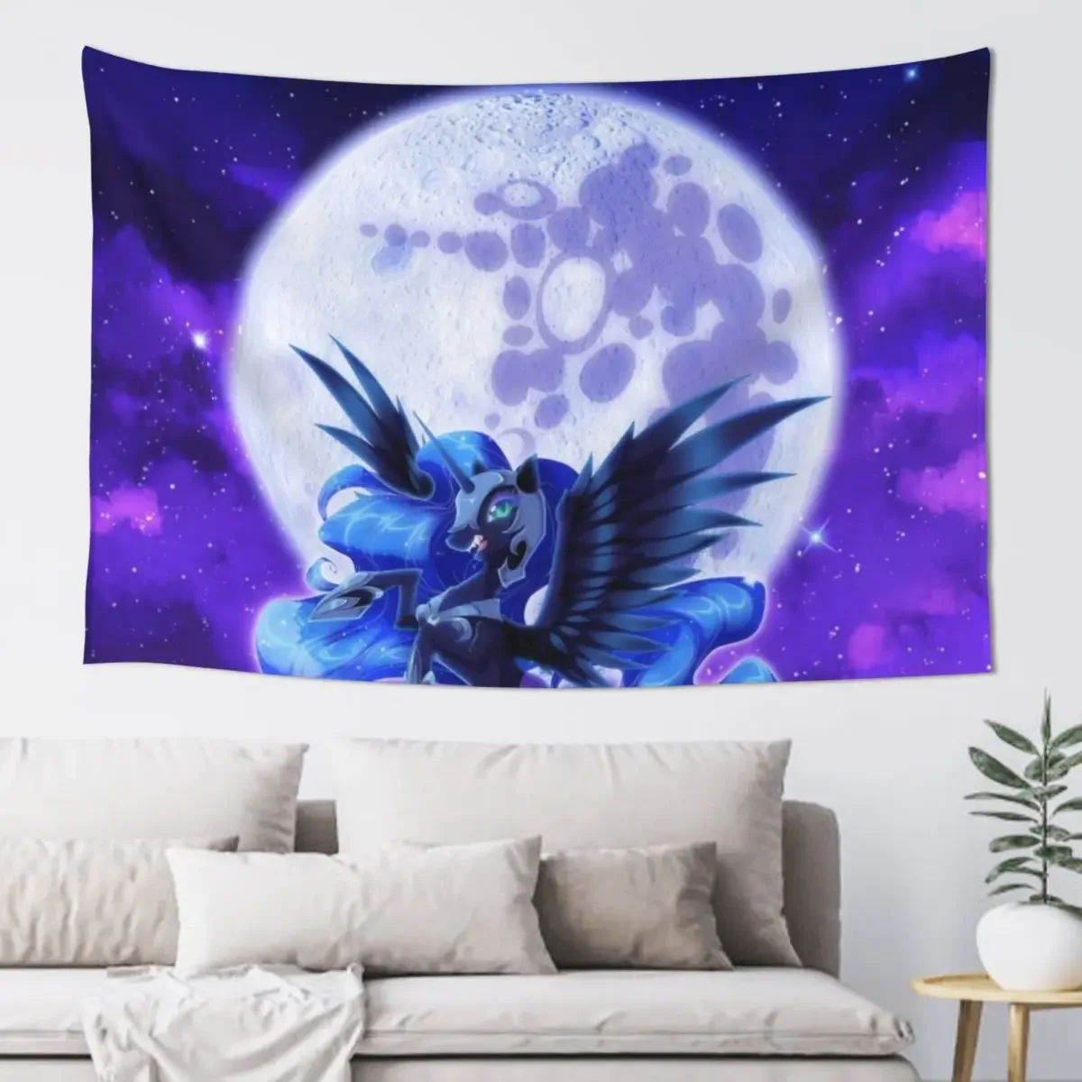 Mare in the Moon .:. Nightmare Moon Tapestry Wall Decor Home Decor Accessories Wall Mural Decorative Paintings Tapestry
