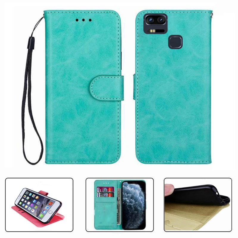 For ASUS ZenFone 3 Zoom (ZE553KL) Zoom S Z01HD, Z01HDA Wallet Case Embossing Flip Leather Shell Protective Cover Funda