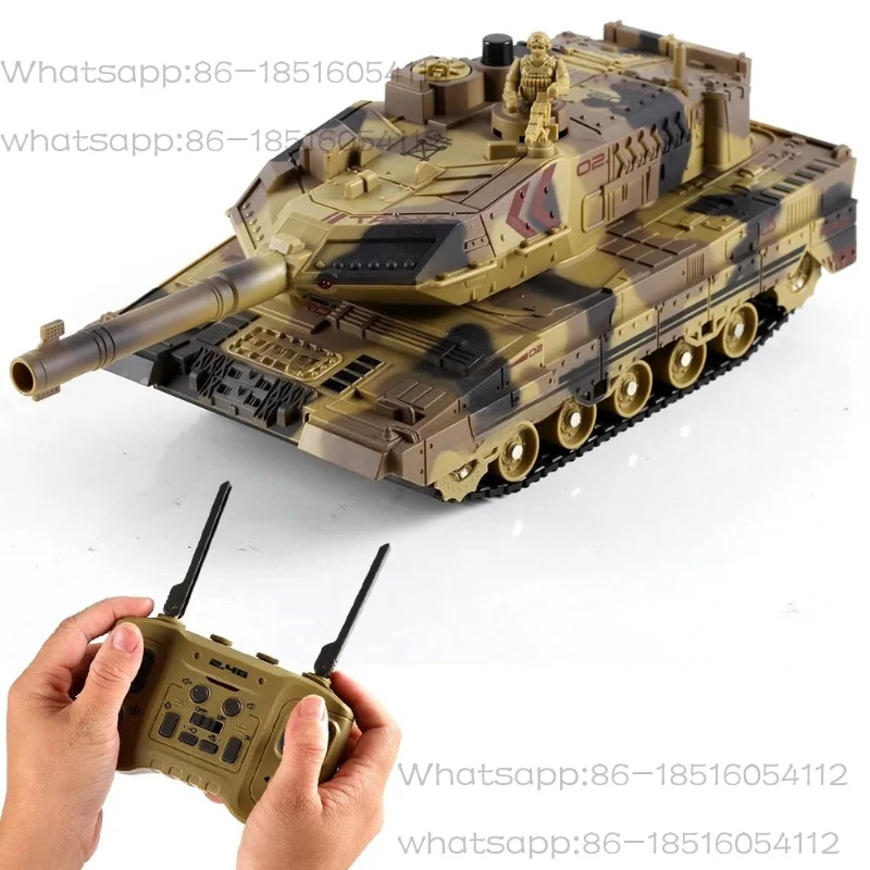 2.4G Remote Control Tracked Simulation Tank Water Spray Remote Control Vehicle War Armored Vehicle Model Children Toy Gift