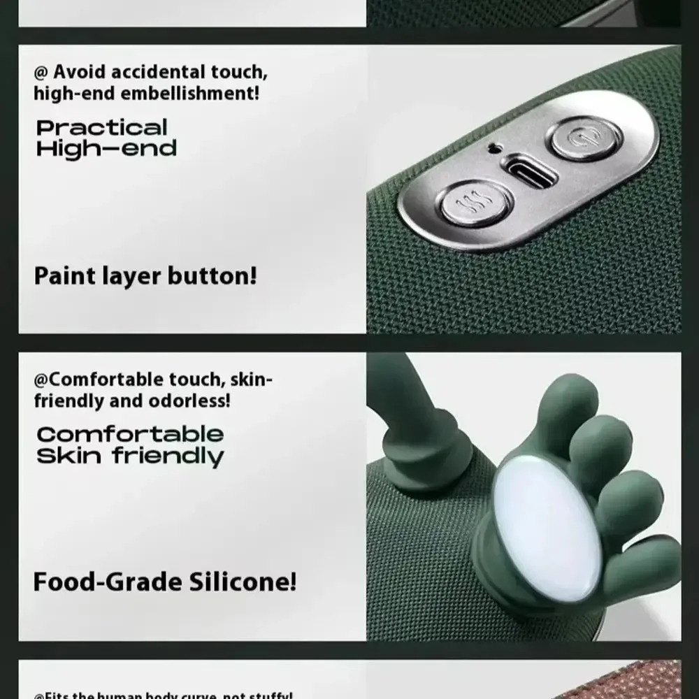 Bionic Neck & Back Massager, 2‑Level Heated Shiatsu 4D Deep Tissue Kneading Massager, Human‑Like Hand‑Kneading for Muscle Relax Home Office Use gallery 6