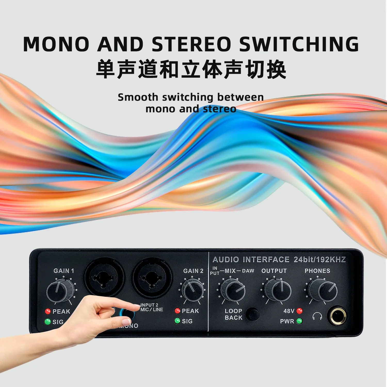 

Professional Small External Sound Card for Computer Mobile Phone Live Recording Karaoke Support 48V Microphone