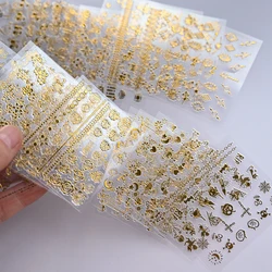 30 Sheets Gold Nail Art Stickers 3D Self-Adhesive Nail Decals Gold Star Nail Stickers for Acrylic Nails Nail Supplies for Women
