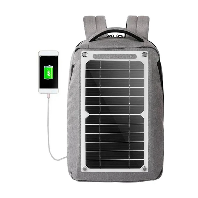 Painel solar com usb à prova d'água, caminhadas ao ar livre e acampamento, bateria portátil, banco de carregamento de celular