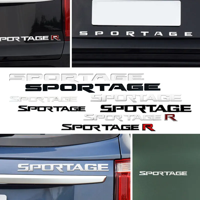 3D ABS Auto Accessories Sportage Sportage R Car Letter Logo Sticker Rear Bumper Tail Door Trunk Decals Car Styling