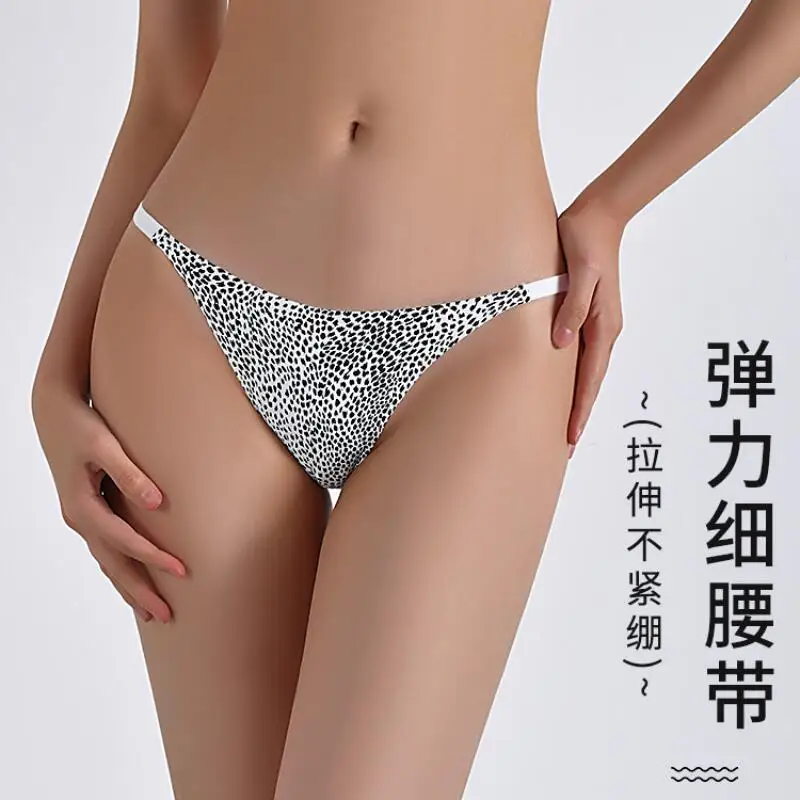 Leopard Print Sexy Lingerie Sexy Women Low Waist Cotton Breathable Lingerie Sexy Women Girls Lingerie Japanese Women T Panties